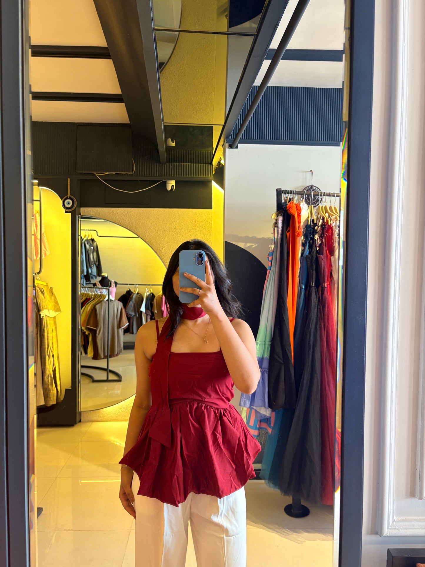 Tie-Neck Paded Cami Top