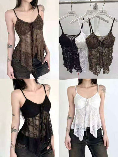 Dreamy Lace Tie-Up cami Top