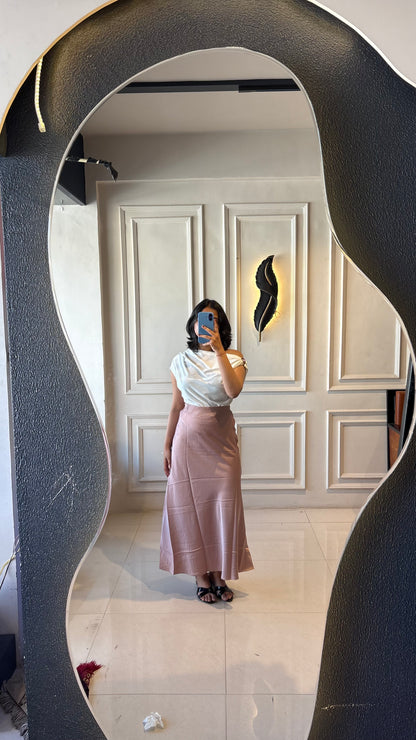 Long Satin Skirt