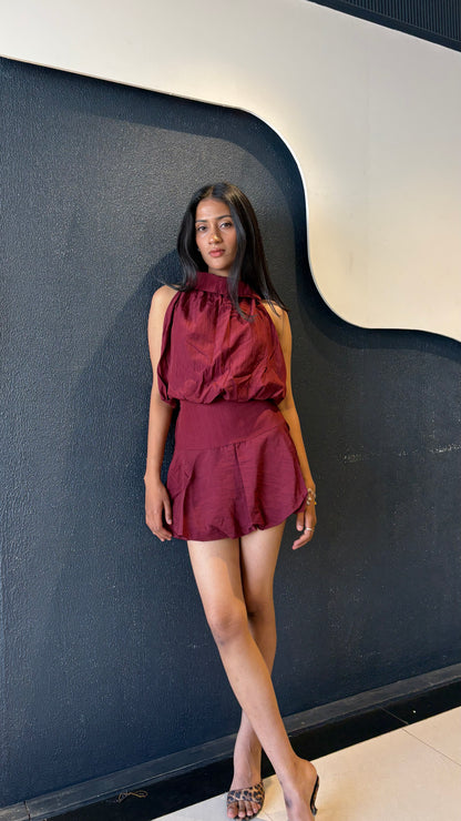 Balloon Top & Skirt Coord Set