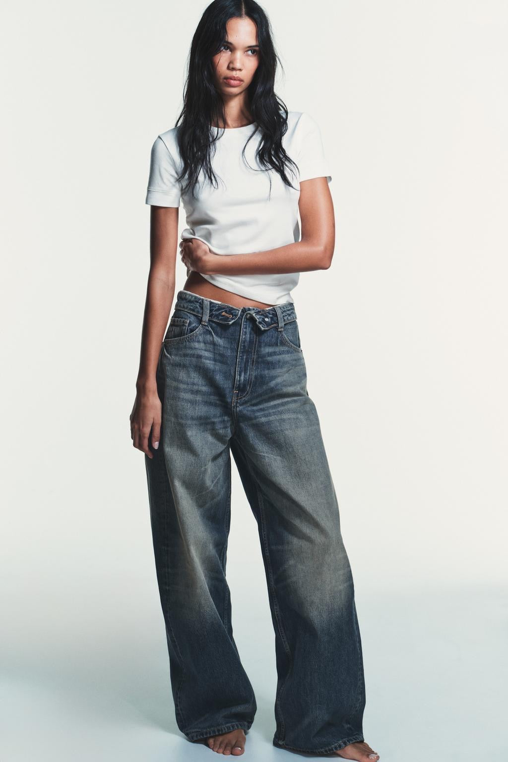 Z@ra TRF Folded Waist Denim