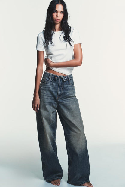 Z@ra TRF Folded Waist Denim