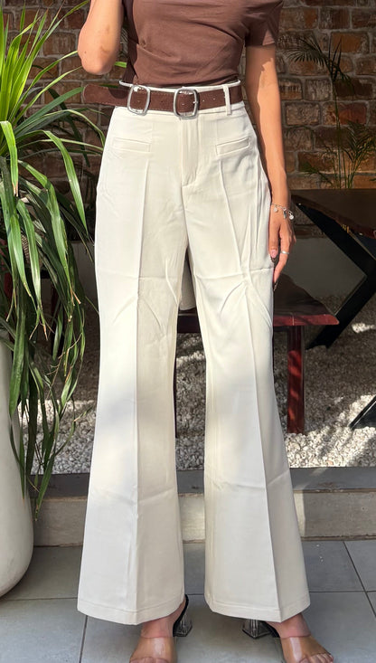 Belted Flared Trouser
