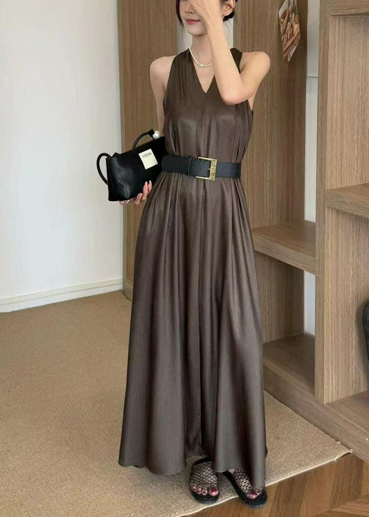 Belted Long Dress