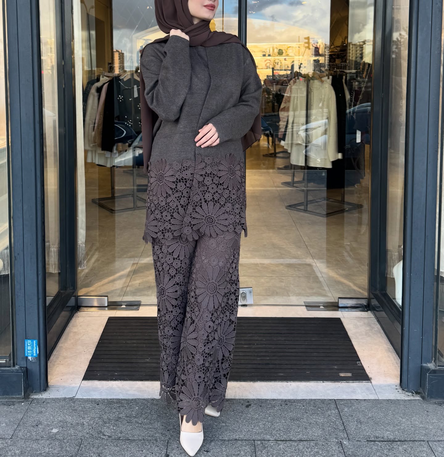 3pc crochia woolen coord set