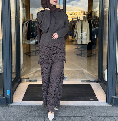 3pc crochia woolen coord set