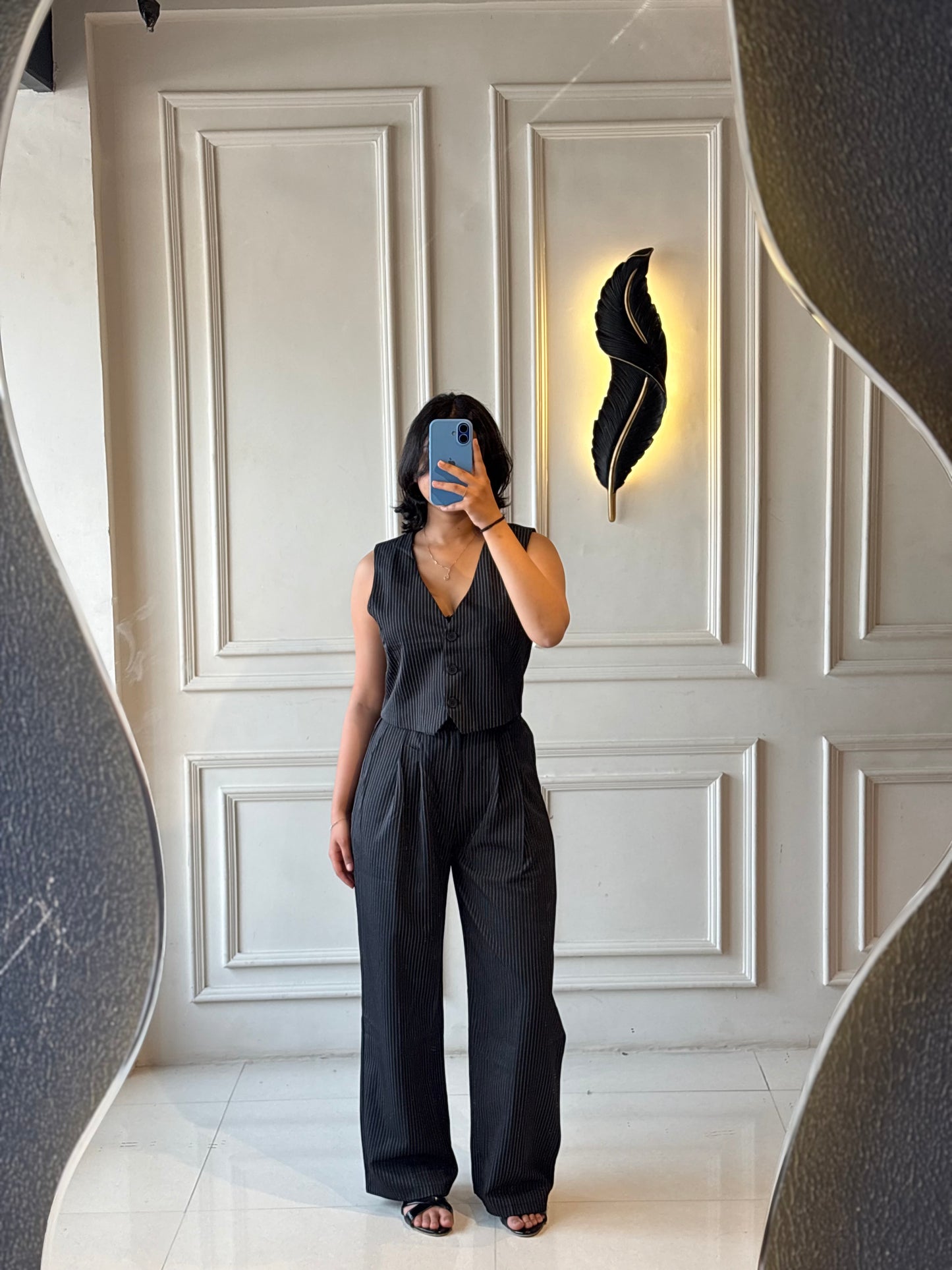Pinstripe Vest Coord Set