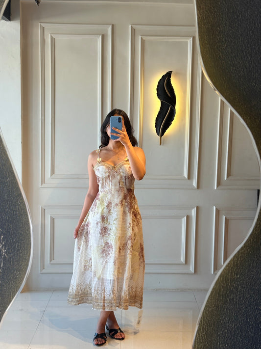 Floral Summer padded Dress