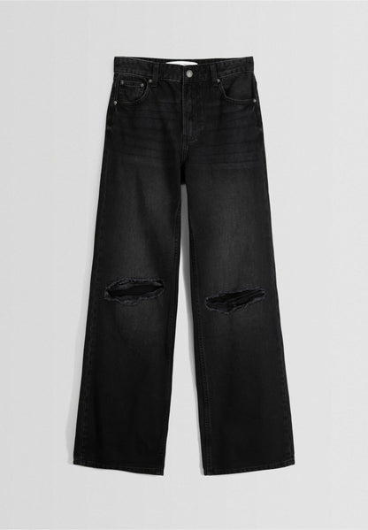 Bershka ripped wide leg