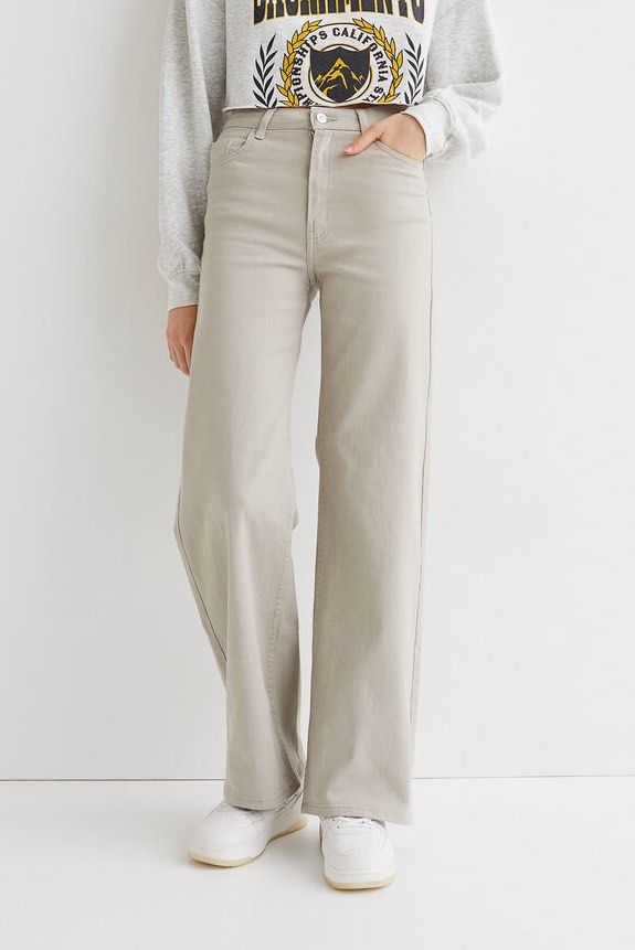 HM beige wide leg