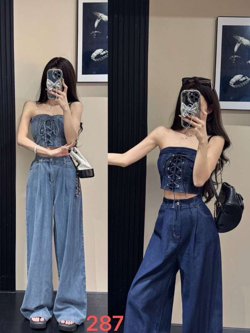 Denim Tube Coord Set