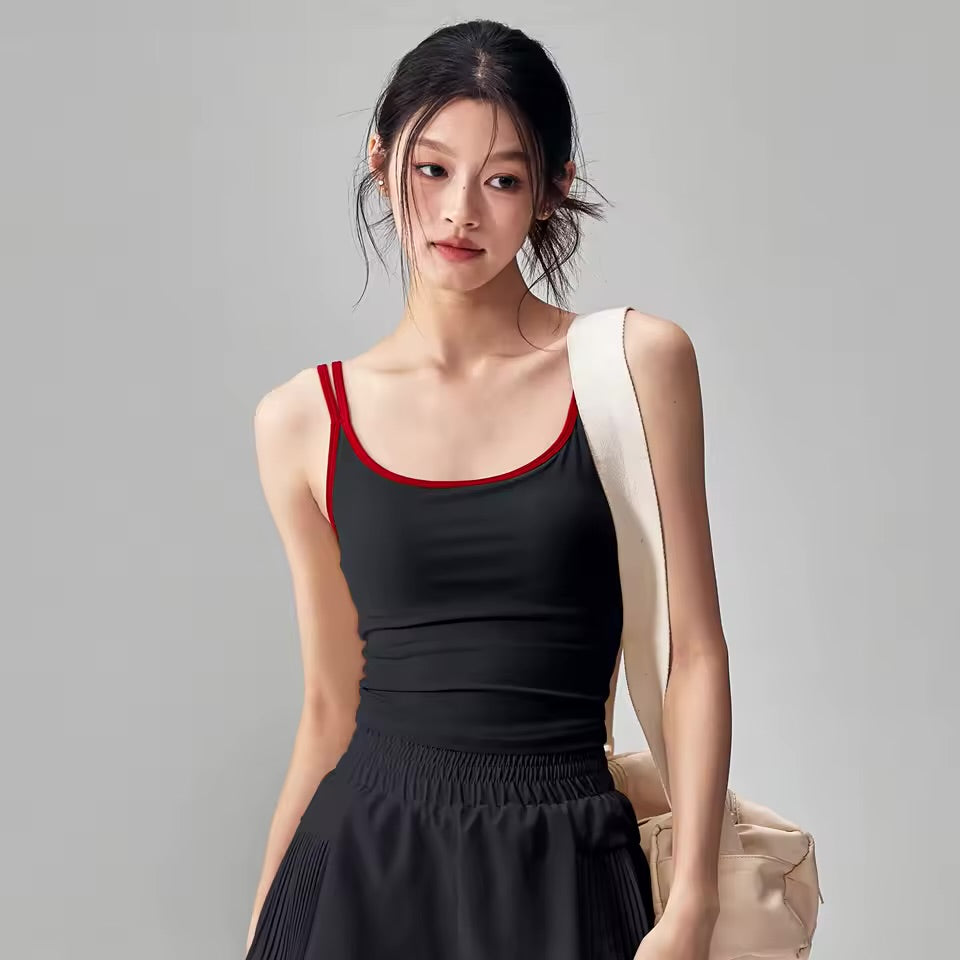 Contrast Padded Tops