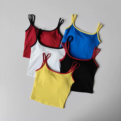 Contrast Padded Tops