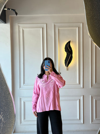 Short embroidery kurti