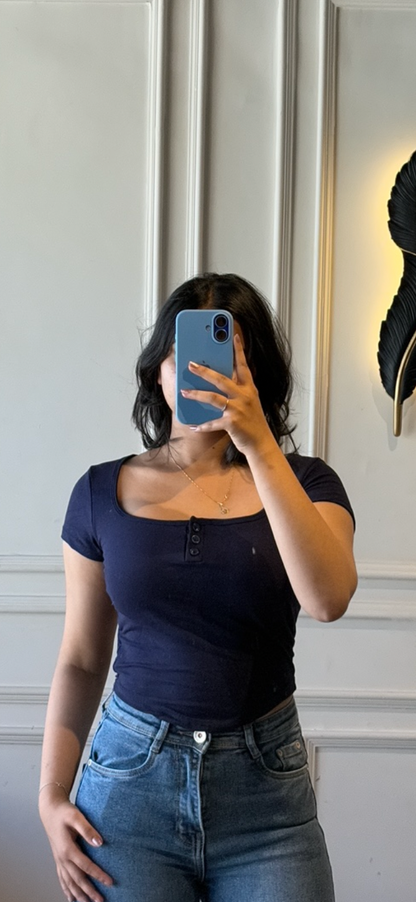 Buttoned up Padded Top