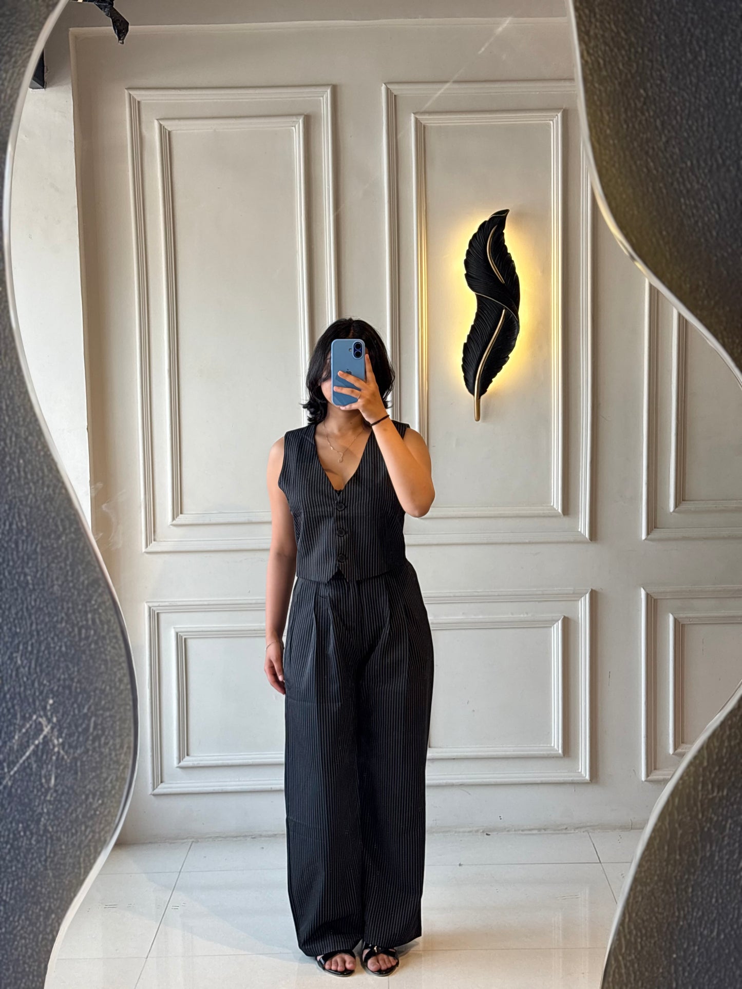 Pinstripe Vest Coord Set