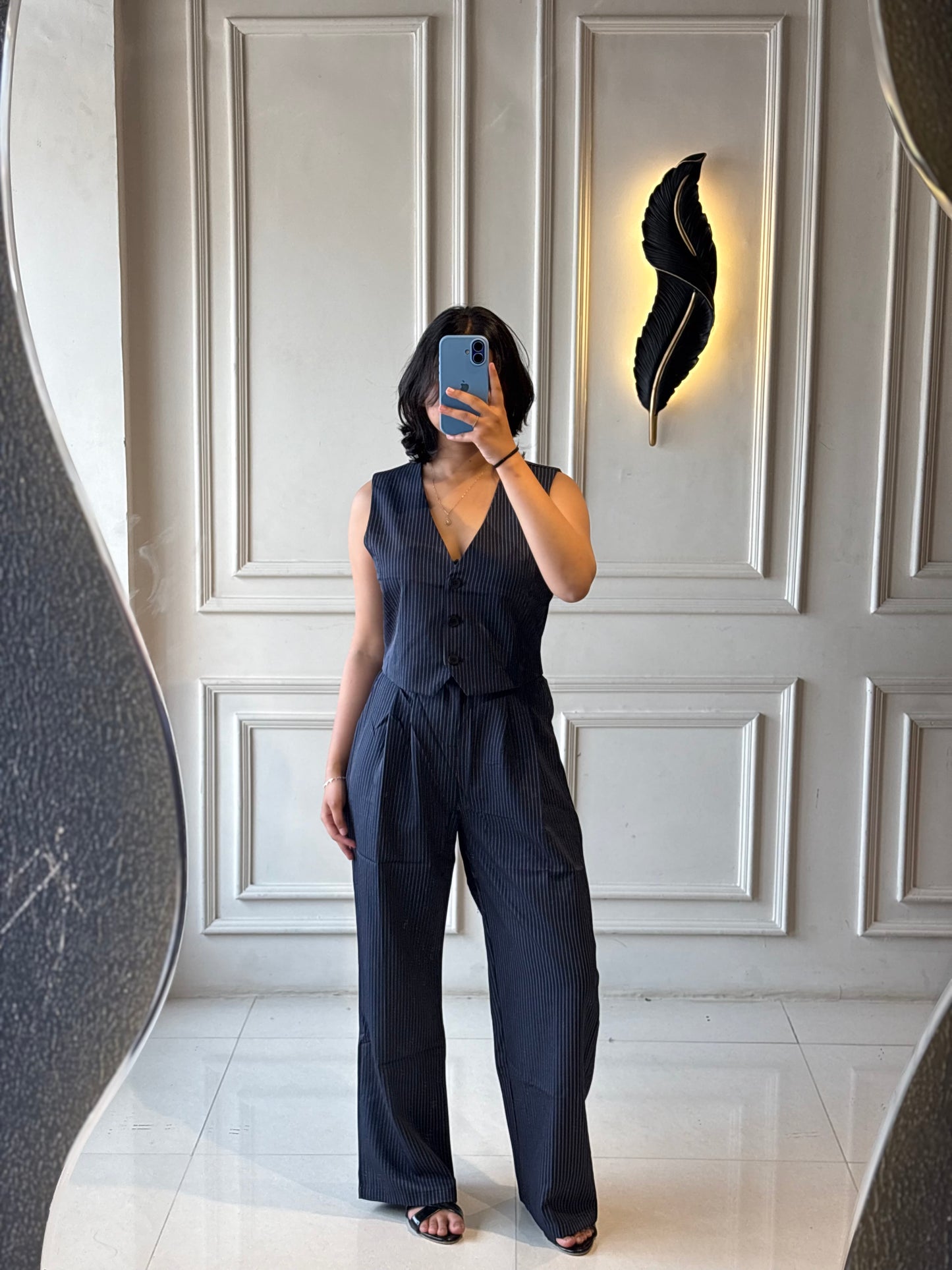 Pinstripe Vest Coord Set