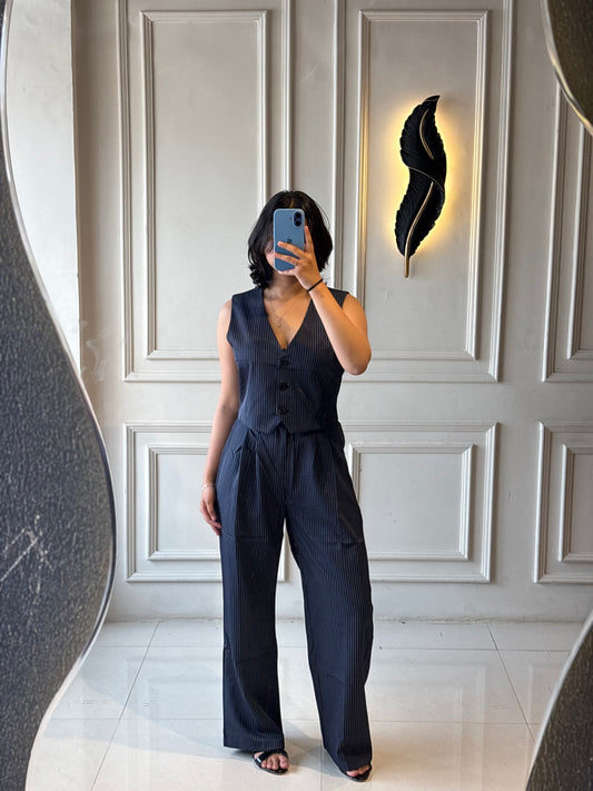 Pinstripe Vest Coord Set