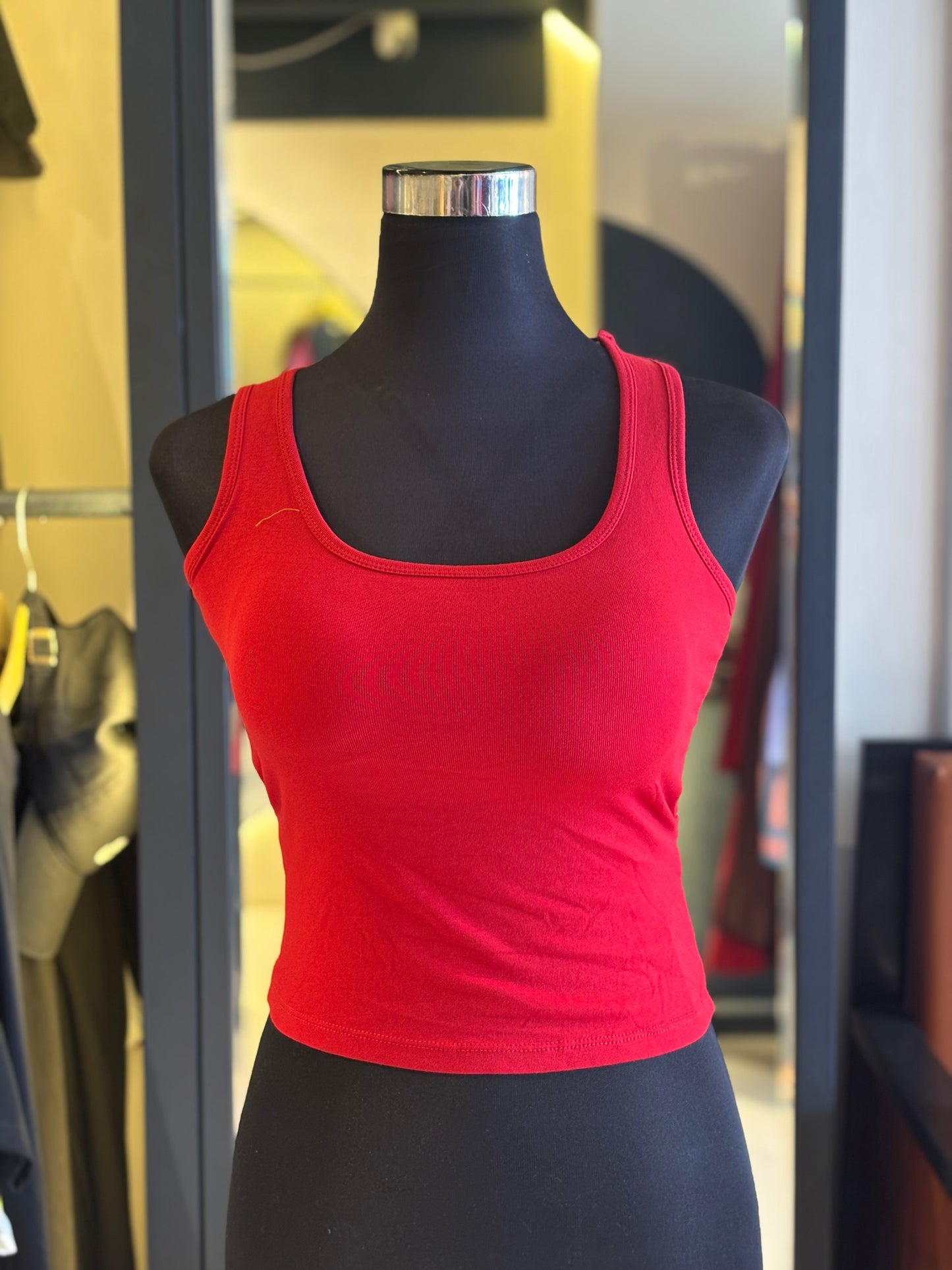 Paded Cross Backless Tank Top