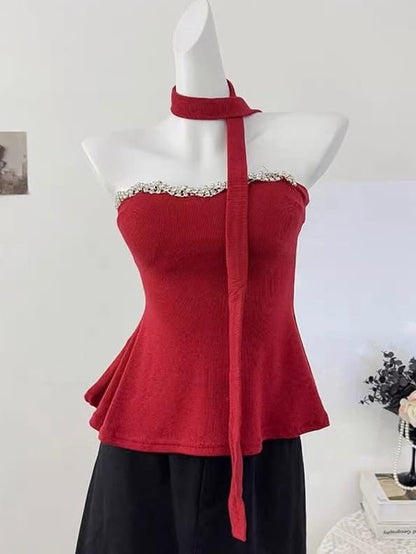 Paded Diamond Tube Top