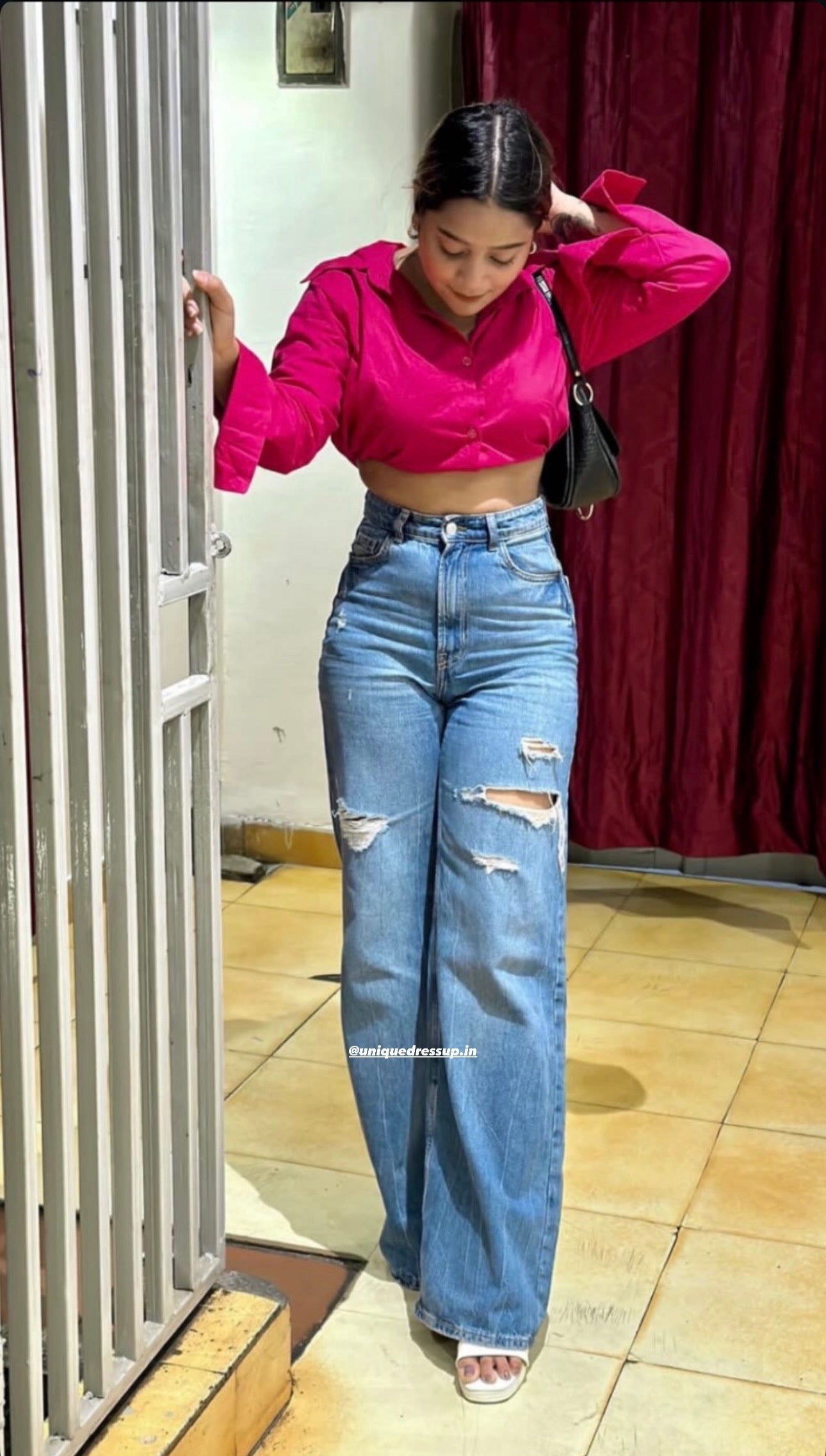 Hm wide ripped denim