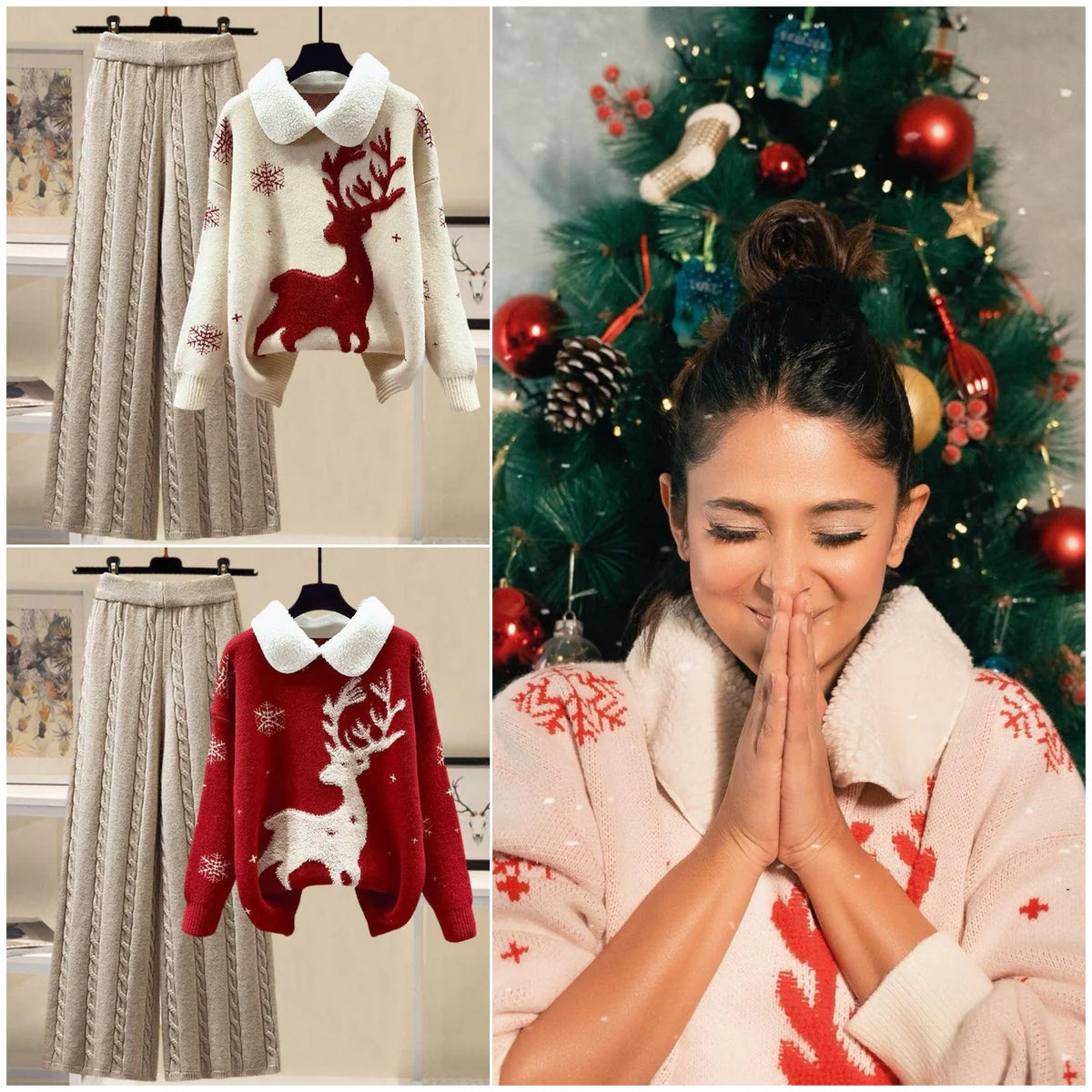 Reindeer woolen coord set