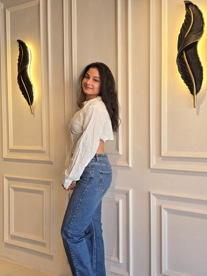 White Hot Crop Shirt