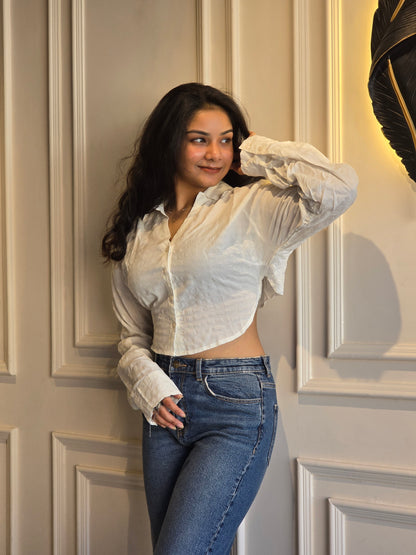 White Hot Crop Shirt