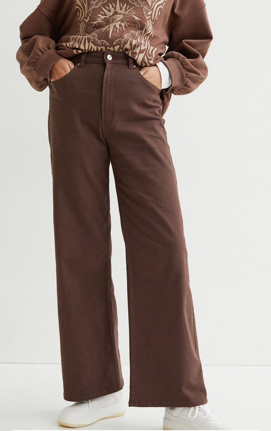 HM Brown Wide Leg Denim
